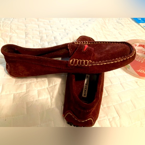 Manolo blahnik driving loafers in deep burgundy - Picture 2 of 12